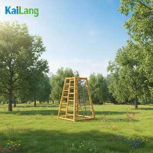 Pont à bascule en bois <span class=keywords><strong>KAILANG</strong></span> de qualité supérieure pour parc d'attractions en plein air, capacité de 100 kg pour 5 à 10 enfants - Product Image 1