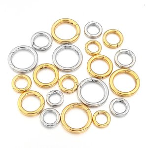 Fermoirs à ressort en acier inoxydable poli 316 pour la création de bijoux DIY, colliers, bracelets et attaches de sacs |   Anneaux de jonction ronds à clipser - Product Image 1