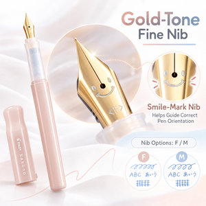 Stylo plume Kakuno Madoromi en acier inoxydable ivoire, pointe fine F, P-FKA-1-MDIF, pour l'écriture quotidienne des étudiants - Product Image 5