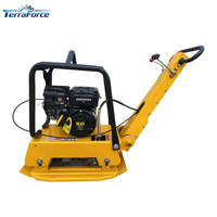Prix usine Plaque vibrante compacteuse manuelle pour béton 5KW à essence robuste TF-C160, moteur vibratoire réversible 4 temps