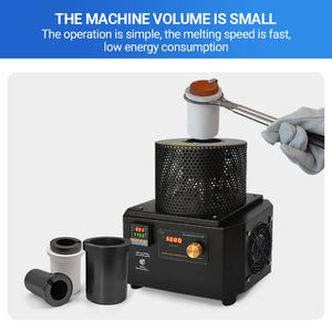 Horno de Fusión de Oro Portátil de Laboratorio de 1200 Grados Proveedor Máquina de Fundición por Inducción de Plata Horno de Fundición de Cobre Herramientas de Joyería - Product Image 2