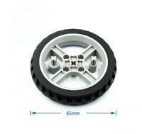 Moteur TT 6514, roue à axe transversal étroit de 65 mm, pneu en caoutchouc pour voiture robot intelligente de suivi de ligne, pour projet STEM