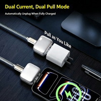 Chargeur mobile TKT à charge rapide avec protection et éjection automatique, nouveau chargeur intelligent 140W à arrêt automatique, protection et éjection automatiques du téléphone