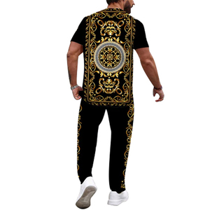 Summer Men's <strong>Lion</strong> Print Short Sleeve Shirt Luxury Retro Style High-Quality Custom <strong>T-Shirt</strong> Essential for Men's Wardrobe - Product Image 3