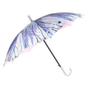 Parapluie publicitaire personnalisable en tissu polyester, manche droit 16K, double couche, couleur unie, pour cadeaux d'affaires - Product Image 2
