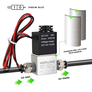 Vanne de régulation de pression 2V025-08, électrovanne pneumatique en laiton, bobine solénoïde 36V, corps 3/2 pour contrôle de débit - Product Image 5