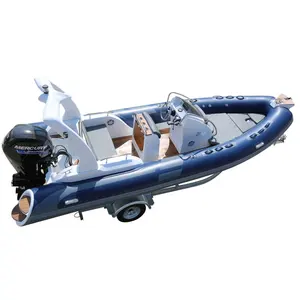 Rib580 2024 New Arrival 19 Feet Luxury Ce Fiberglass RIB580 Fiberglass Hull Rib Boat