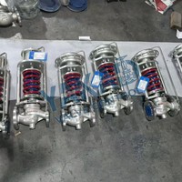 Vanne de régulation à globe en acier inoxydable de haute qualité F316 Classe 600 DN25 à guide linéaire, Piston pneumatique Classe VI FC pour service de gaz haute pression