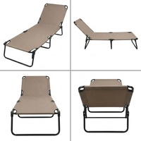 Chaise longue pliante rembourrée, durable, écologique, résistante aux UV, portable, pour camping, parc, hôtel, cour