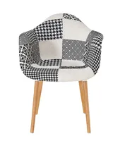Salon de haute qualité Fauteuil patchwork au design moderne