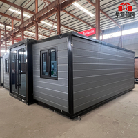 Maison préfabriquée portable rapide à construire de 20 pieds ou 40 pieds, mini-maison pliable de 2, 3, 4 ou 5 chambres, conteneur extensible, villa de luxe préfabriquée
