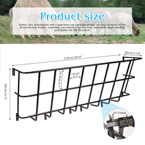Équipement d'élevage, support mural en métal <span class=keywords><strong>pour</strong></span> l'alimentation en <span class=keywords><strong>foin</strong></span> des bovins, des moutons et des chevaux - Product Image 5