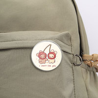 Spedizione Diretta di Badge Rotondi Personalizzati Stampati, Spille Personalizzate con Cartoni Animati, Citazioni Ispiratrici, Figure di Animali e Piante