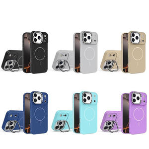 Coques <span class=keywords><strong>de</strong></span> téléphone magnétiques ultra-fines à finition mate givrée pour <span class=keywords><strong>iPhone</strong></span> 17 Air, 16, 15, 14, 13 Pro Max avec support d'appareil photo et <span class=keywords><strong>coque</strong></span> arrière - Product Image 1