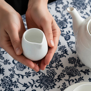 Ceramic Coffee Set Sugar Bowl Milk Jug Solid White Dishwasher Safe Microwave Safe For Home Hotel Western Restaurant Use - Product Image 2