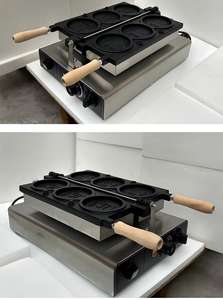 Machine à gaufres coréennes électriques à quatre grilles en acier inoxydable 220V Nouveau produit de haute productivité pour la cuisine - Product Image 3