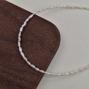 Natural 3mm Freshwater Keshi Baroque Shaped Necklace White <b>Loose</b> <b>Pearl</b> Accessories Wholesale Necklace - Product Image 2