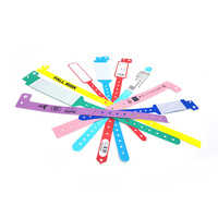 Bracelets en plastique souples jetables, imperméables, réglables, personnalisés pour les patients hospitaliers