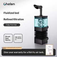 Filtre à eau pneumatique CheLan avec système d'oxygénation intégré trois-en-un, pompe à oxygène silencieuse et aspiration d'air inversée pour poissons d'eau douce