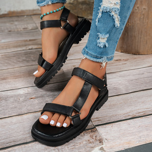 Sandales romaines à semelle épaisse pour femmes, style européen et américain, nouvelles sandales de plage pour l'été - Product Image 2