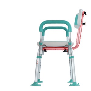 <b>Bathing</b> Chair <b>Foldable</b> Aluminum Alloy With 10Cm Suction Cups For Elderly Toilet Use - Product Image 3