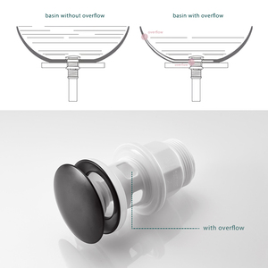 GEE-N phổ màu đen ABS rửa lưu vực Lọc nhà vệ sinh phụ kiện cống Stopper lưu vực cống nhấp chuột Clack chất thải - Product Image 5