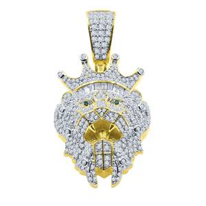 Hiphop estilo personalizado Mossanite colgante tono <span class=keywords><strong>dibujos</strong></span> <span class=keywords><strong>animados</strong></span> Roadrunner encanto Iced Hiphop latón astilla Mossinate joyería colgante - Product Image 2