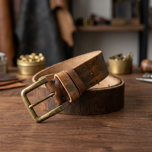 Men's Accessories Black Color Cow Hide <b>Vintage</b> Eco-Friendly Waterproof Durable <b>Belt</b> Steel Buckle Handmade Customizable <b>Belts</b> - Product Image 2