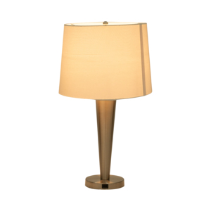 Contemporary Metal Slim Cone Table <b>Lamps</b> With White Shades For Bedroom Living Room Decor - Product Image 3
