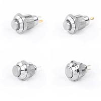 8mm 10MM interrupteur en métal 2/4 broches autobloquant/verrouillage auto-réinitialisation/momentané étanche petit Mini bouton interrupteur