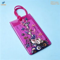 Étiquette de bagage personnalisée imprimée, fabricant OEM de valises, matériaux phosphorescents à lueur foncée, étiquette nominative moulée par injection pour bagages
