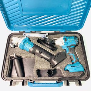Juego de 2 Herramientas Eléctricas de 20V, Llave Angular Inalámbrica Recargable de Litio sin Escobillas C07, Juego de Herramientas Combinadas C02 - Product Image 1