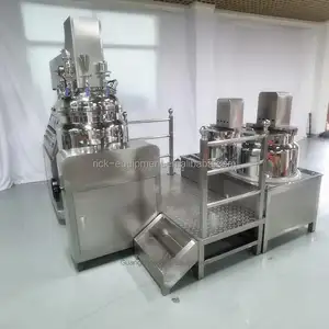 Máquina mezcladora emulsionante de fabricación de cosméticos de cizalla de alto homógeno Precio homogeneizador industrial con inclinación de vacío y tanque