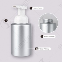 Botol sampo Aluminium kosong cetak kustom pengiriman cepat botol perawatan rambut 66*180mm 300ml 400ml 500ml botol busa Aluminium 250ml