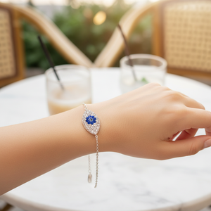 กำไลข้อมือตาปีศาจขนาดเส้นผ่าศูนย์กลาง1,8ซม. - Product Image 3