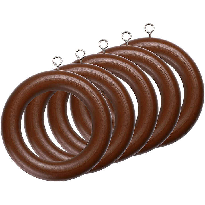 Bedroom Window Manual Rustic Gold Drapery Wooden Curtain Rings for ...
