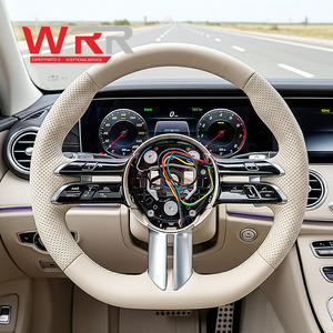 พวงมาลัยหุ้มหนังแบบพรีเมี่ยมสำหรับ W205 C300เมอร์เซเดส-เบนซ์ C63 W213 E300 E43 W222 S500 X253 GLC300 C253 GLC43 A205 C205สีเบจ - Product Image 1