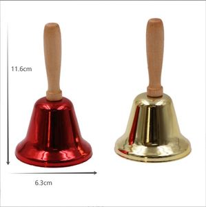Christmas Jingle Hand Metal <b>Ring</b> With Wooden Handle 11.6Cm Holiday Party Decoration Santa Bell <b>Kids</b> Gift - Product Image 4