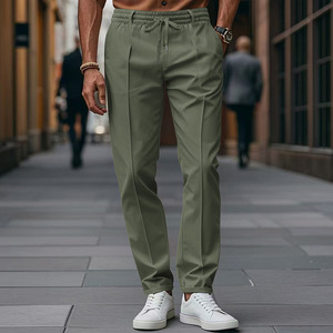 <span class=keywords><strong>Pantalones</strong></span> de <span class=keywords><strong>Hombre</strong></span>, Nuevo Diseño Moderno, Estilo Americano, Color Sólido, Casual, Simple, Corte <span class=keywords><strong>Slim</strong></span> <span class=keywords><strong>Fit</strong></span> <span class=keywords><strong>para</strong></span> Primavera y Otoño - Product Image 2