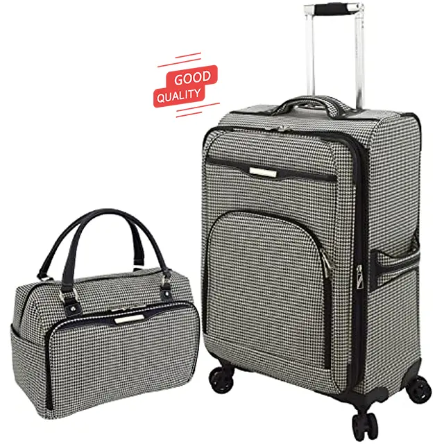 2 Piece Suitcase Set Fabric Luggage Set Large Capacity Luggage Case with Cabin Bag for Travel Business