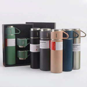 2023 Factory Luxury High Quality 500ml Stainless Steel Vacuum Flask Gift Sets Promotional Camping Travel Thermos <b>Temperature</b> - Product Image 1