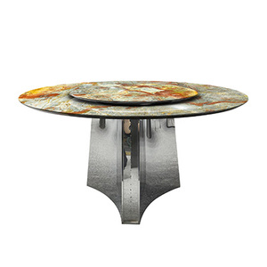 Mesa cuadrada de piedra de lujo Muebles de piedra personalizados de primera calidad para mesas de comedor elegantes para hoteles y hogares Fabricante superior - Product Image 6