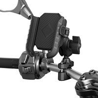 Support de téléphone pour moto avec logo personnalisé, fixation rapide anti-vibration pour guidon
