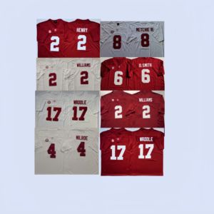 थोक शीर्ष गुणवत्ता वाले अलबामा कॉलेज अमेरिकी फुटबॉल जर्सी 2 विलियम क्रिमसन कस्टम जर्सी फुटबॉल सिले जर्सी - Product Image 1