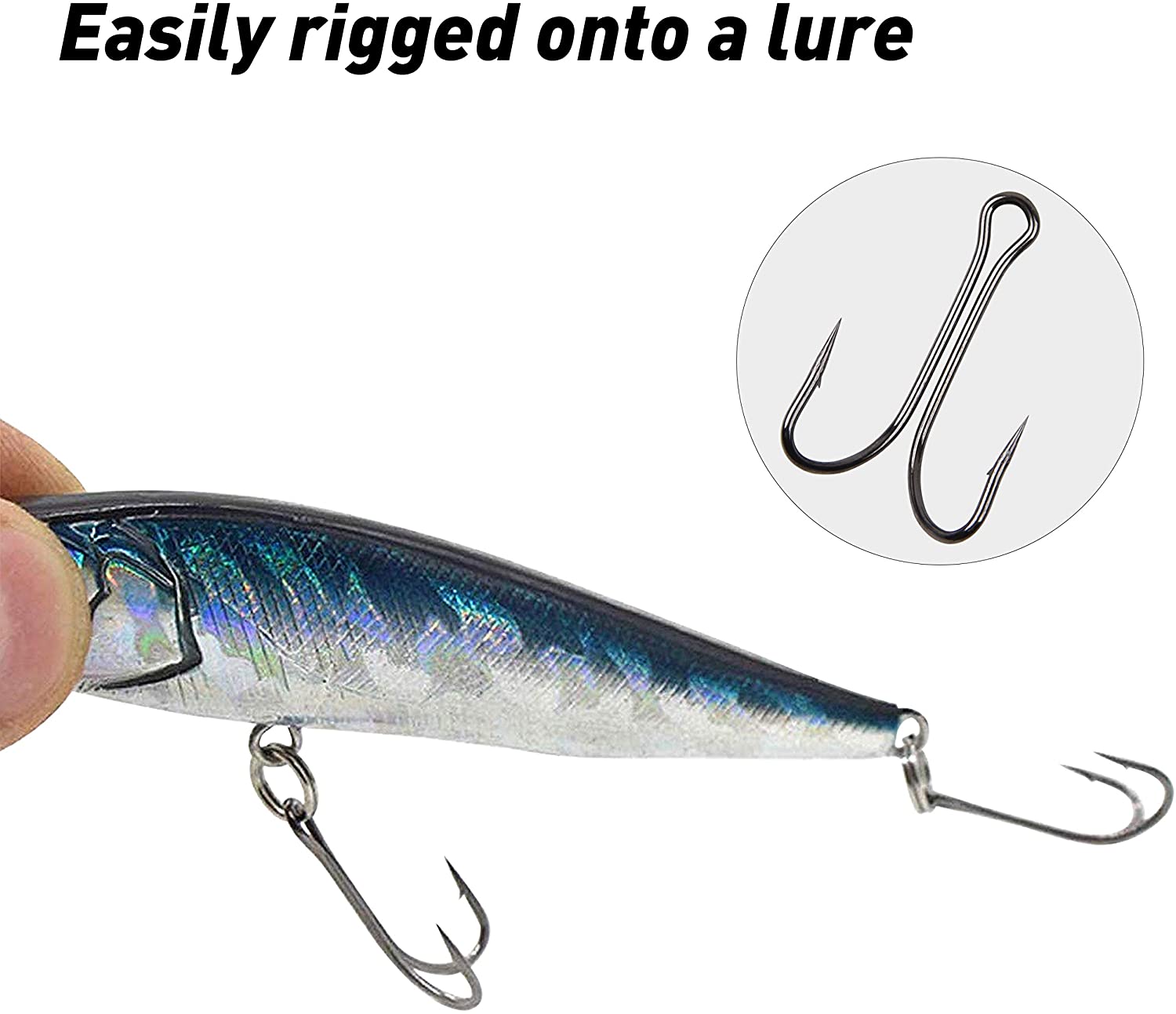 double fishing hook with open shank Hooks Kit Please choose the right size according to your need High Carbon Steel Double Frog
