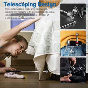 Dailymag-ensemble d'outils de ramassage magnétique LED, outils télescopiques avec 1 ramassage LED, 1 petite ramassage - Product Image 2