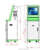 Terminal POS Layar Sentuh Kapasitif Indoor Wintronix 10 Titik, Pembaca Barcode, Fungsi SDK, Model Berdiri