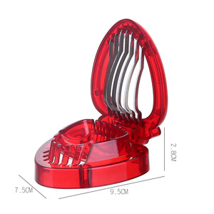 Coupe-fraises en acier inoxydable rouge, mini diviseur de fruits, facile à nettoyer, lavage à la main uniquement - Product Image 3