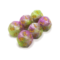 Udixi Polyhedral Plastic Acrylic RPG Wholesale Dungeons and Dragons Dice Set Color Mixed