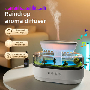 Diffuseur d'aromathérapie paysager édition intelligente, humidificateur à bruit blanc et effet pluie, diffuseur d'huiles essentielles avec lumière LED 7 couleurs - Product Image 3